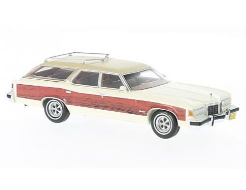 Neo Scale Models NEO47100 PONTIAC WAGON SAFARI 1976 WOODY-WHITE 1:43 Modellino