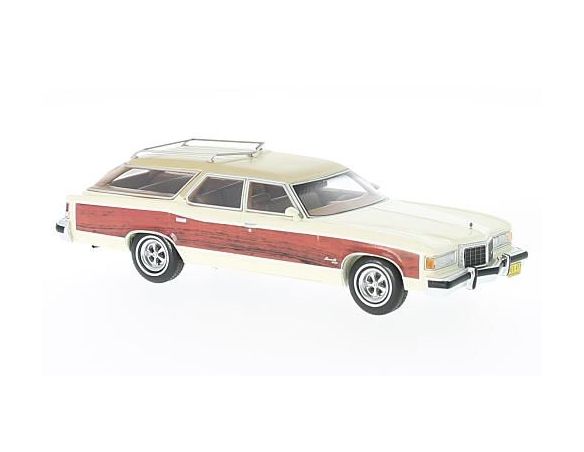Neo Scale Models NEO47100 PONTIAC WAGON SAFARI 1976 WOODY-WHITE 1:43 Modellino
