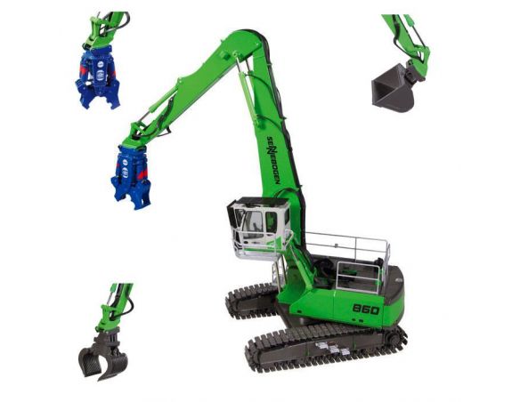 NZG NZG892 CINGOLATO SENNEBOGEN 860 HD + 3 ACCESSORI 1:50 Modellino