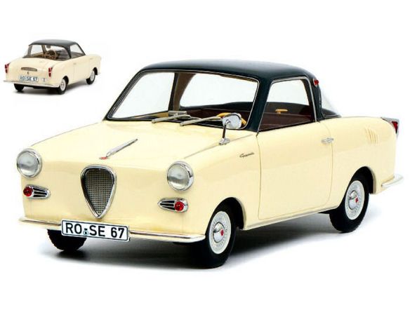 Schuco SH0109 GOGGOMOBILE COUPE' TS 250 1957 CREAM 1:18 Modellino