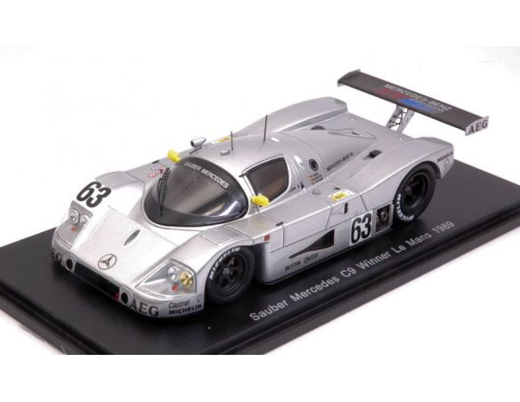 Spark Model S43LM89 SAUBER MERCEDES C9 N.63 WINNER LM 1989 J.MASS-S.DICKENS-M.REUTER 1:43 Modellino