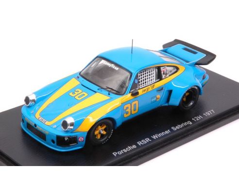 Spark Model S43SE77 PORSCHE RSR N.30 WINNER 12 H SEBRING 1977 G.DYER-B.FRISSELLE 1:43 Modellino