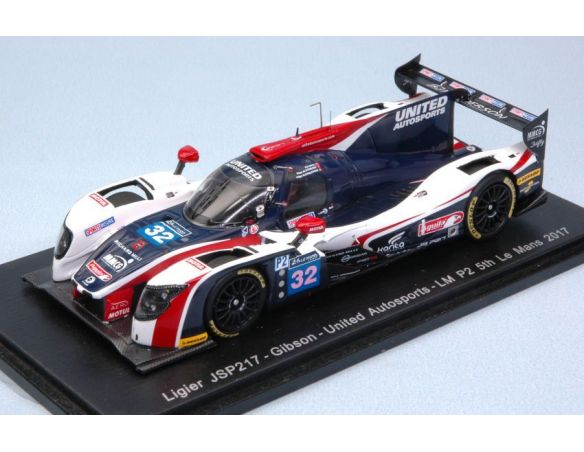 Spark Model S5818 LIGIER JS P217 GIBSON N.32 6th LM 2017 OWEN-DE SADELEER-ALBUQUERQUE 1:43 Modellino