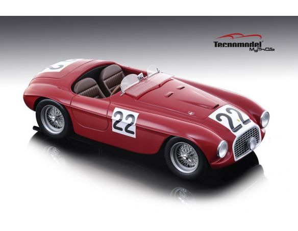 Tecnomodel TMD1852B FERRARI 166 MM N.22 WINNER LM 1949 L.CHINETTI-LORD SELSDON 1:18 Modellino