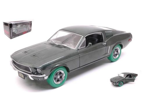 Greenlight GREEN84041GR FORD MUSTANG GT 1967 STEVE MC QUEEN BULLIT GREEN WHEELS 1:24 Modellino