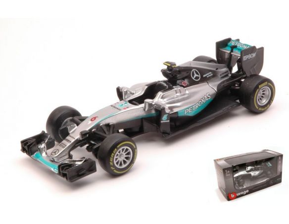 Bburago BU38126R MERCEDES F1 W07 HYBRID N.ROSBERG 2016 N.6 1:43 Modellino