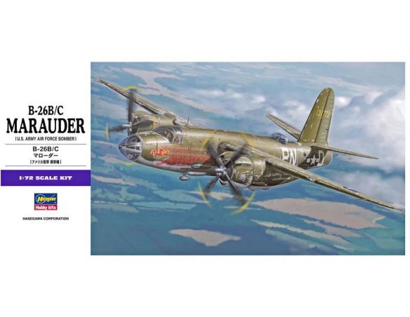 HASEGAWA 0556 B-26B/C MARAUDER 1:72 KIT Modellino