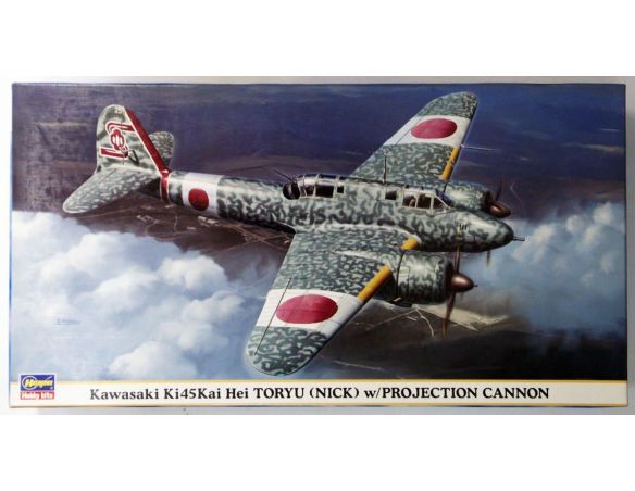 HASEGAWA 9889 KAWASAKI KI45KAI HEI TORYU NICK W/PROJECTION CANNON 1:48 KIT Modellino