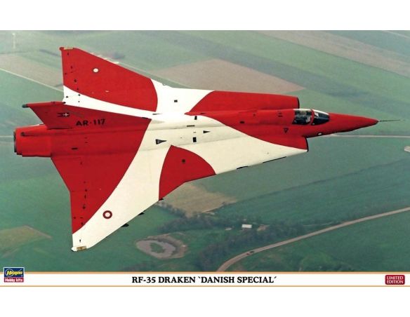 HASEGAWA 9941 RF-35 DRAKEN DANISH SPECIAL 1:48 KIT Modellino