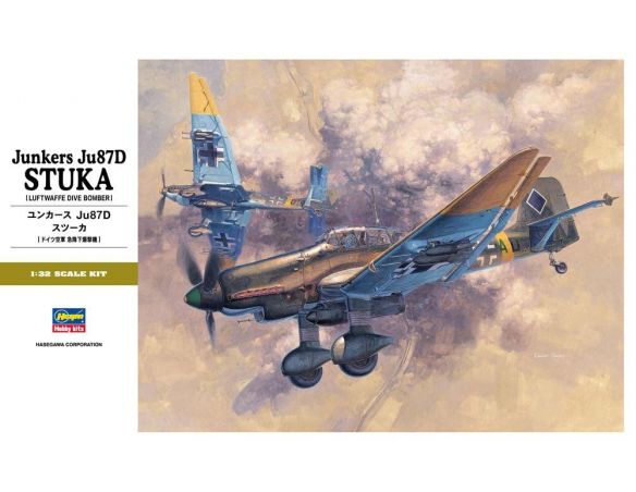 HASEGAWA 8076 JUNKERS JU87D STUKA 1:32 KIT Modellino