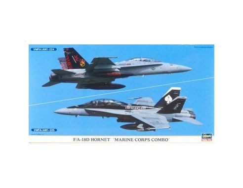 HASEGAWA 0982 F/A-18D HORNET MARINE CORPS COMBO 1:72 KIT Modellino