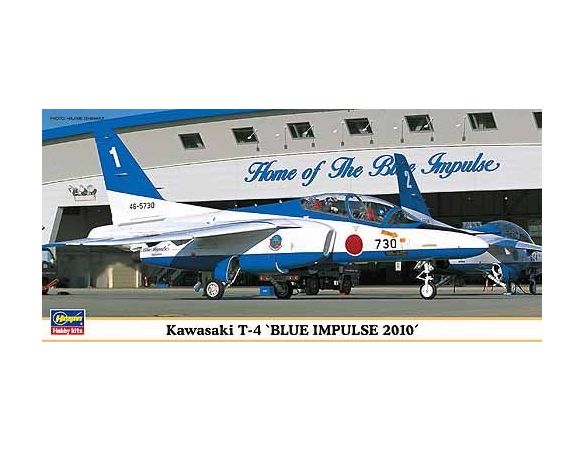 HASEGAWA 00994 KAWASAKI T-4 BLUE IMPULSE 2010 1:72 KIT Modellino