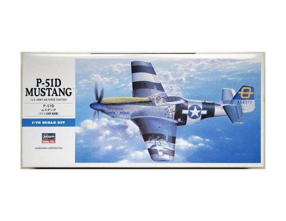 HASEGAWA 01455 P-51D MUSTANG 1:72 KIT Modellino