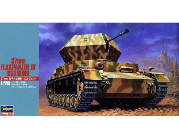 HASEGAWA 31147 37mm FLAKPANZER IV OSTWIND  1:72 KIT Modellino