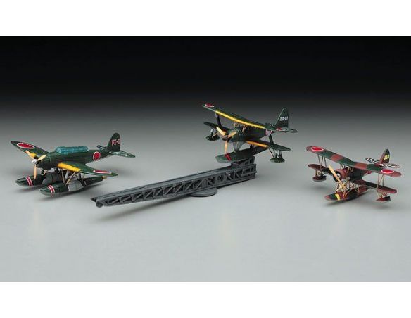 HASEGAWA 72140 JAPANESE NAVY SHIP SEA PLANE SET A 1:350 KIT Modellino