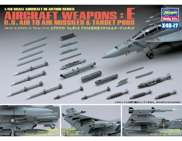 HASEGAWA 36117 AIRCRAFT WEAPONS E 1:48 KIT Modellino