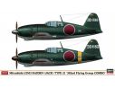 HASEGAWA 01931MITSUBISHI J2M3 RAIDEN JACK TYPE 21 302nd FLYING GROUP COMBO 1:72 KIT Modellino