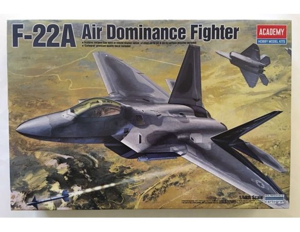 ACADEMY 12212 F-22A AIR DOMINANCE FIGHTER 1:48 Kit Modellino