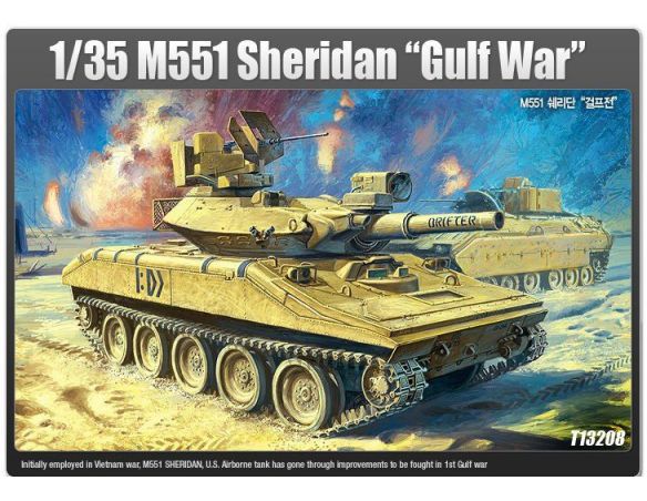ACADEMY 13208 M551 SHERIDAN GULF WAR 1:35 Kit Modellino