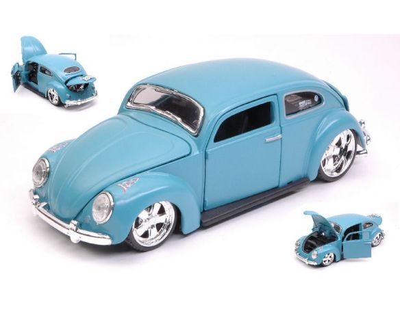 Maisto MI31023LB VW BEETLE CUSTOM LIGHT BLUE 1:24 Modellino