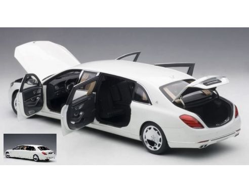 AUTOART AA76296 MERCEDES MAYBACH S 600 PULLMAN 2016 WHITE/DARK GREY 1:18 Modellino