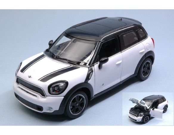 RASTAR RAT56400W MINI COOPER S COUNTRY (R60) WHITE/BLACK 1:24 Modellino