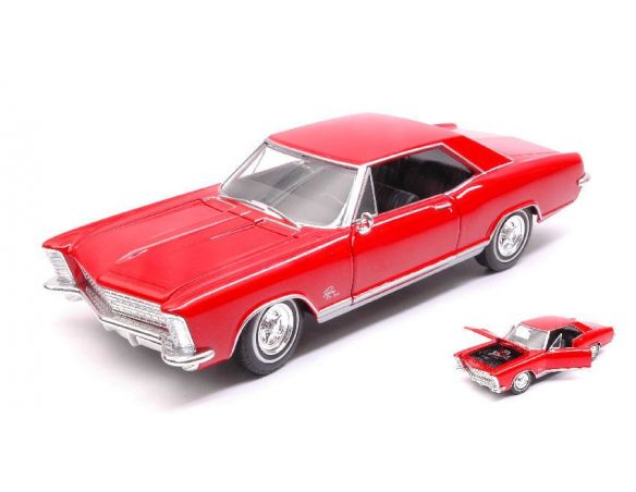 Welly WE24072R BUICK RIVIERA GRAN SPORT 1965 RED 1:24-27 Modellino