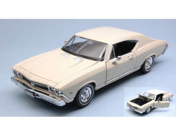 Welly WE29397CR CHEVROLET CHEVELLE SS 396 1968 CREAM 1:24-27 Modellino