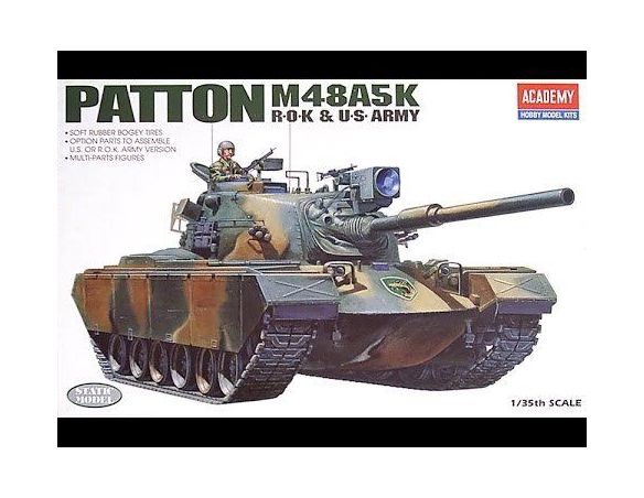 ACADEMY 1355 M48A5K PATTON ROK & US ARMY 1:35 Kit Modellino