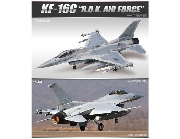 ACADEMY 12418 KF-16C FIGHTING FALCON R.O.K. AIR FORCE 1:72 Kit Modellino