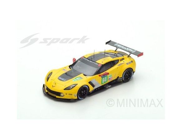 Spark Model S5832 CORVETTE C7 R N.64 25th LM 2017 GAVIN-MINER-FASSLER 1:43 Modellino