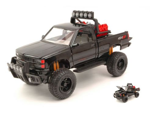 Motormax MTM79134BK CHEVROLET 454 SS PICK UP OFF ROAD 1992 BLACK 1:24 Modellino