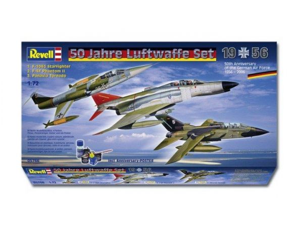 REVELL 05766 50 JAHRE LUFTWAFFE SET 1956 1:72 KIT Modellino