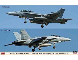 HASEGAWA 01933 F/A 18E/F SUPER HORNET USS GEORGE WASHINGTON LOW VISIBILITY 1:72 KIT Modellino