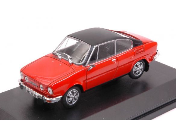 Abrex AB707BXB SKODA 110R COUPE' 1980 RACING RED BLACK ROOF 1:43 Modellino