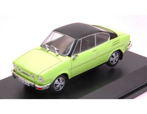 Abrex AB707QJB SKODA 110R COUPE' 1980 LIME GREEN BLACK ROOF 1:43 Modellino