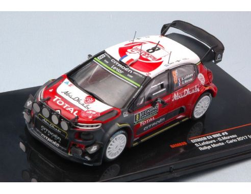 Ixo model RAM639 CITROEN C3 WRC N.8 9th MONTE CARLO 2017 LIGHTS S.LEFEBVRE-G.MOREAU 1:43 Modellino