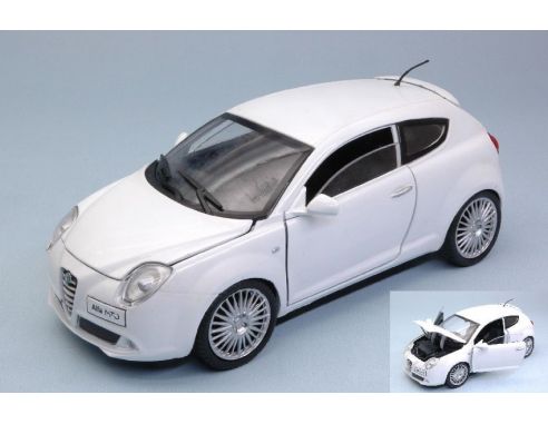 Motormax MTM73371W ALFA ROMEO MITO MATT WHITE 1:24 Modellino