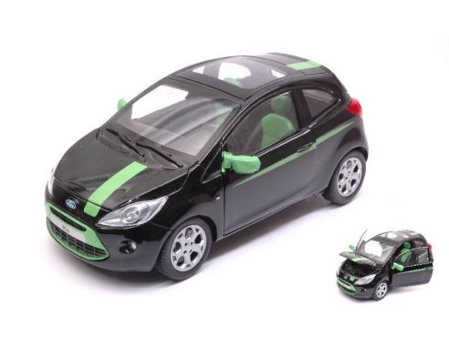 Motormax MTM73382BK FORD KA 2008 BLACK/GREEN 1:24 Modellino