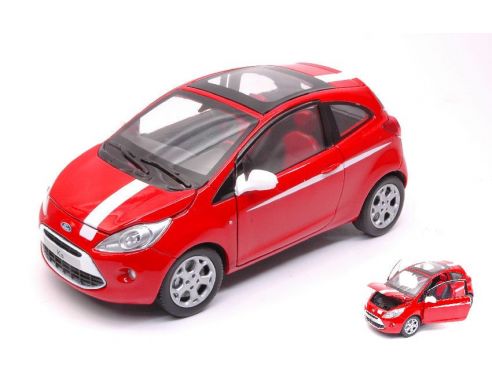 Motormax MTM73382R FORD KA 2008 RED/WHITE 1:24 Modellino