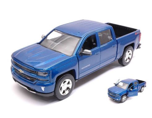 Motormax MTM79348BL CHEVROLET SILVERADO 1500 LT Z71 CREW CAB.2017 BLUE 1:24 Modellino