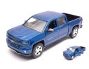 Motormax MTM79348BL CHEVROLET SILVERADO 1500 LT Z71 CREW CAB.2017 BLUE 1:24 Modellino
