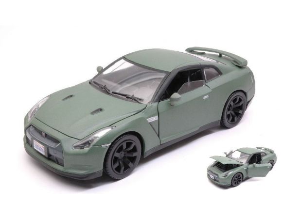 Motormax MTM79506MGN NISSAN GT-R 2008 SATIN PAINT MATT GREEN 1:24 Modellino