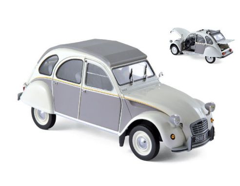 Norev NV181494 CITROEN 2CV DOLLY 1985 MEIJE WHITE & CORMORAN GREY 1:18 Modellino