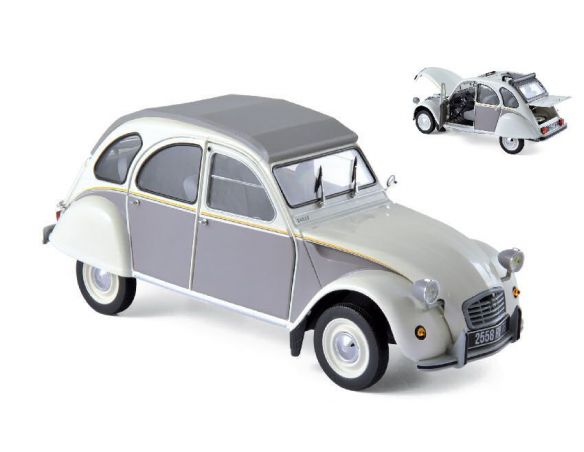 Norev NV181494 CITROEN 2CV DOLLY 1985 MEIJE WHITE & CORMORAN GREY 1:18 Modellino