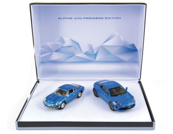Norev NV517860 COFFRET ALPINE A110 1973 & 2017 LIMITED ED.500 PCS (2 CARS) 1:43 Modellino