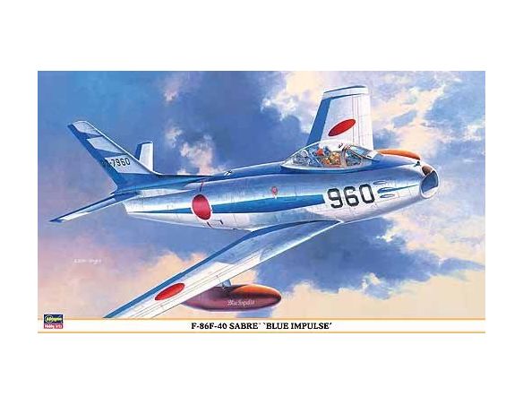 HASEGAWA 08203 F-86F 40 SABRE BLUE IMPULSE 1:32 KIT Modellino