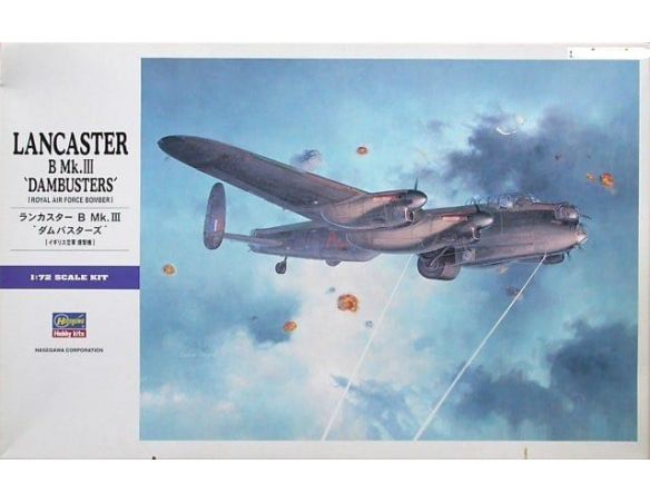 HASEGAWA 00554 LANCASTER B MK III DAMBUSTERS 1:72 KIT Modellino