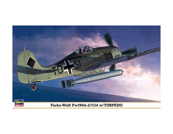 HASEGAWA 09911 FOCKE WULF FW190A 5/U14 W-TORPEDO 1:48 KIT Modellino