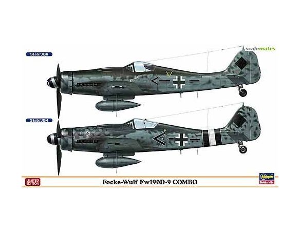 HASEGAWA 01920 FOCKE WULF FW190D-9 COMBO 1:72 KIT Modellino